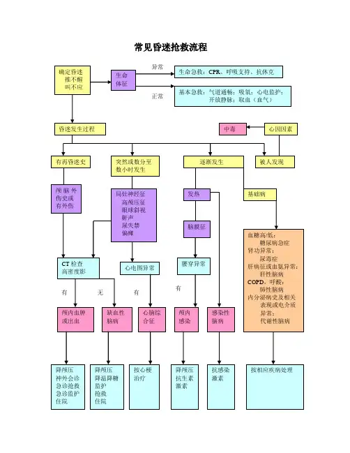 昏迷抢救流程图