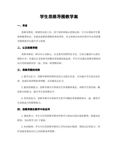 学生思维导图教学案