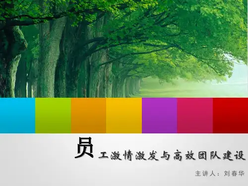 员工激情激发与高绩效团队建设-PPT课件