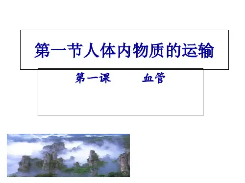 苏科版八年级上生物课件：6.15.1人体内物质的运输 血管 (共24张PPT)