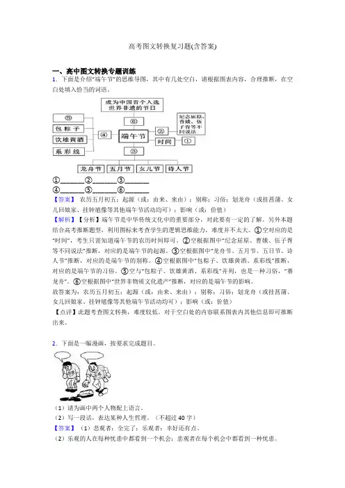 高考图文转换复习题(含答案)