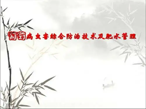 葡萄病虫害综合防治技术及肥水管理 PPT