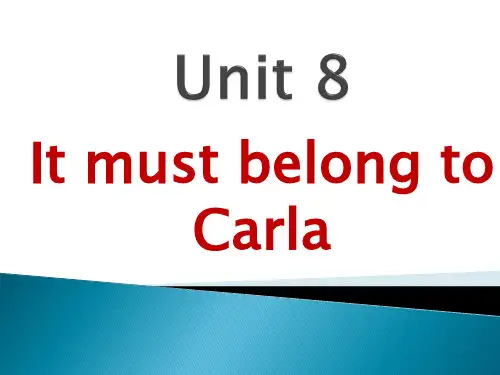 人教版九年级 Unit8 知识点复习课件 (共12页PPT)