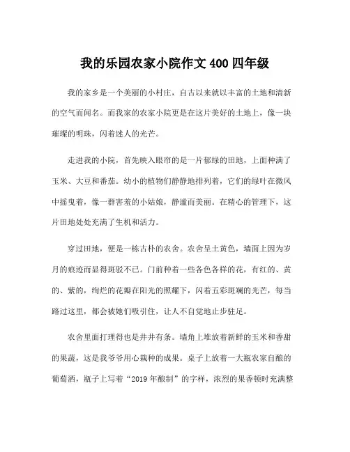 我的乐园农家小院作文400四年级