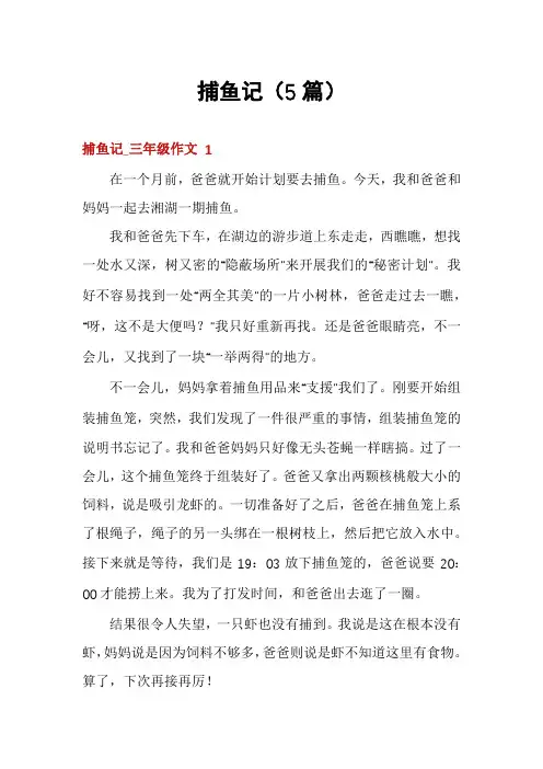 捕鱼记(5篇)
