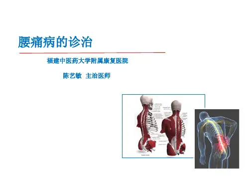 腰痛病的诊治ppt课件