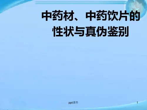 中药材的性状及真伪鉴别培训  ppt课件