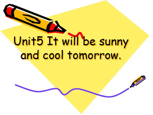 2021-2022学年六年级英语上册课件-Unit 5 It will be sunny and cool tomorrow（12）湘少版