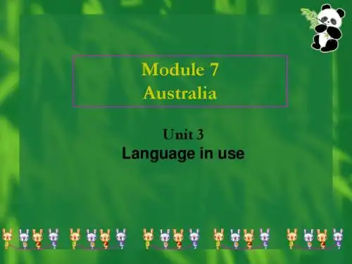 2018秋九年级外研版英语上册教学课件：Module 7Unit 3