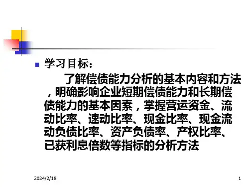 第五章偿债能力分析ppt课件