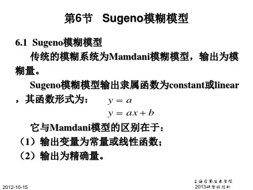 Sugeno模糊模型