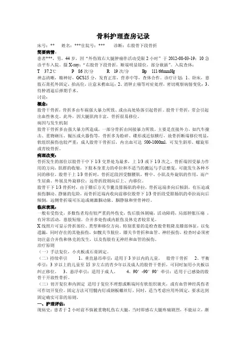 骨科护理查房
