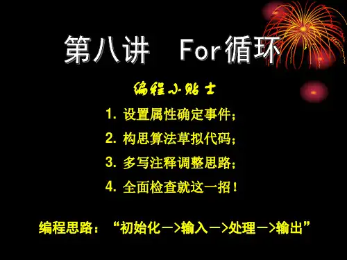VB程序设计课件第8讲 For循环