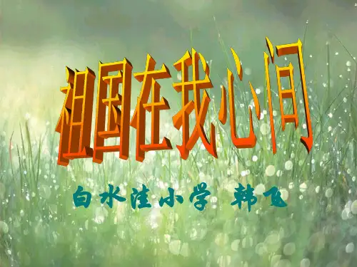 祖国在我心间说课稿