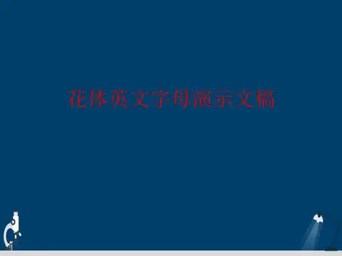 花体英文字母演示文稿
