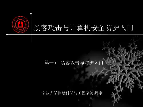 黑客攻击和计算机安全防护入门 - 宁波大学