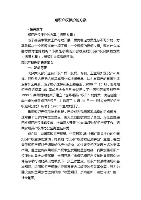 知识产权保护的方案