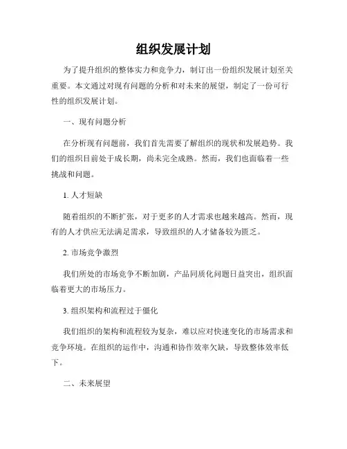 组织发展计划