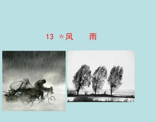 《风雨》课件
