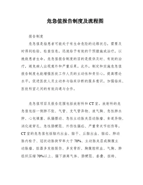 危急值报告制度及流程图
