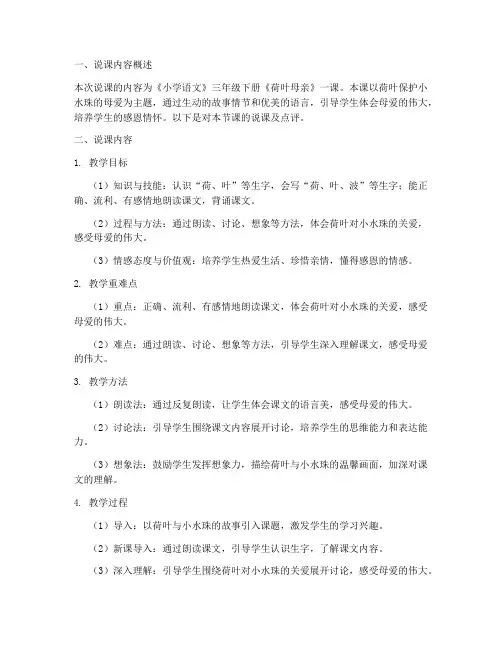 说课精彩点评教案模板范文