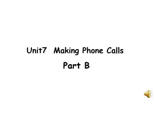 【课件】闽教英语五上 Unit 7 Making Phone Calls Part B 课件