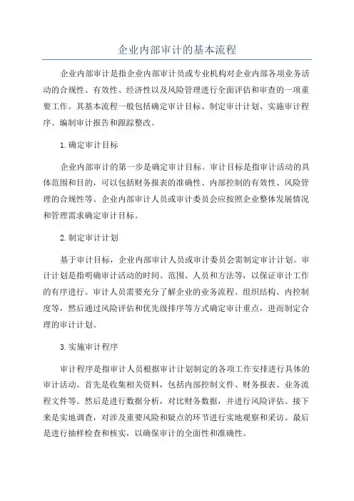 企业内部审计的基本流程