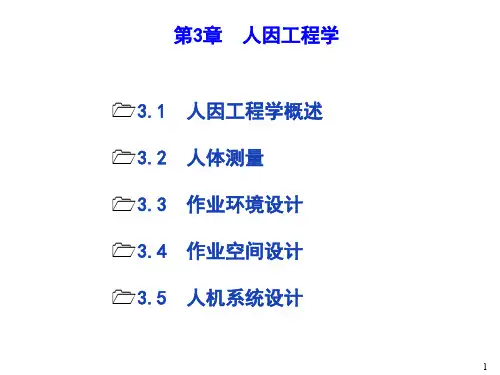 工业工程 第5章 人因工程学 图文