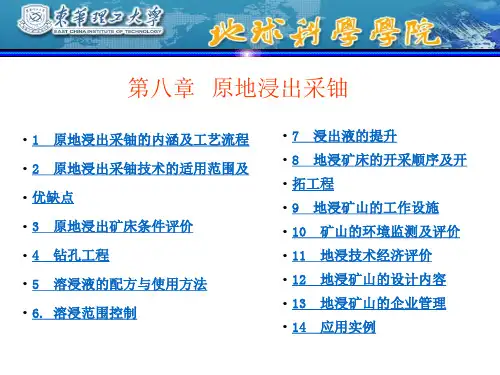 第八章 原地浸出采铀