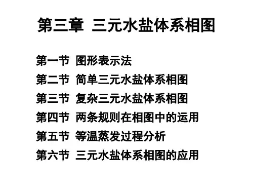 水盐体系相图及其应用参考文档