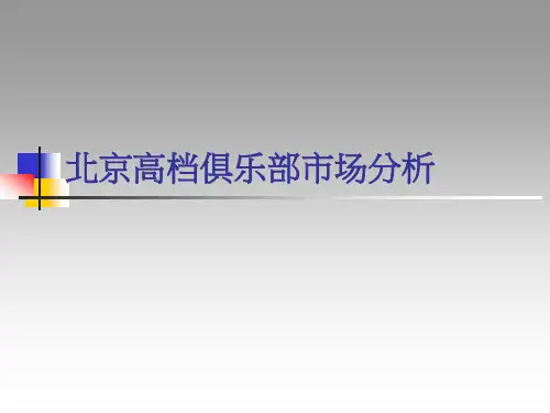 俱乐部市场分析