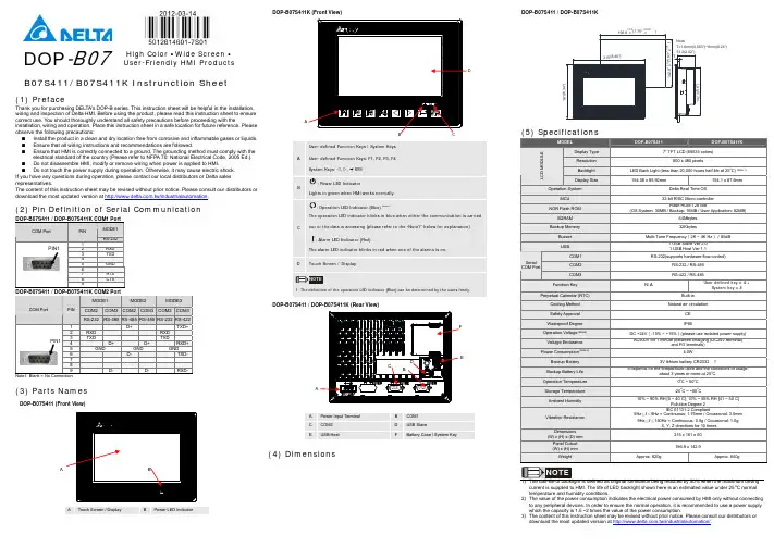 DOP-B07S411触摸屏说明书
