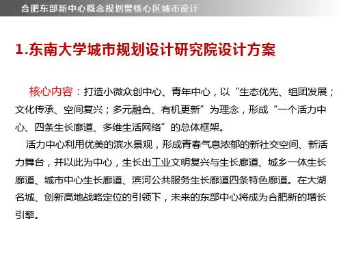 (概念规划及城市设计)合肥东部新中心概念规划及核心区城市设计-东南大学规划院