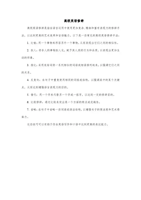 高级英语修辞