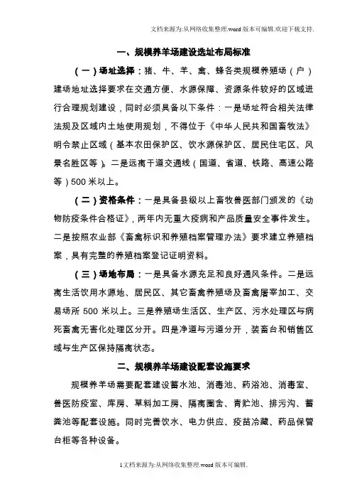 标准化羊舍建设图纸