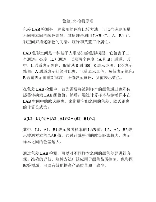 色差lab检测原理
