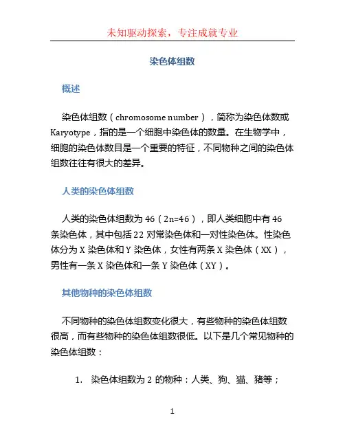 染色体组数