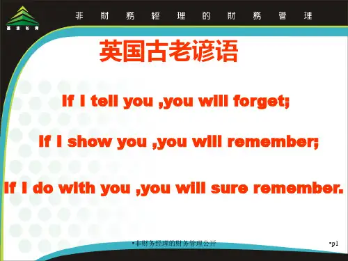 非财务经理的财务管理公开课件