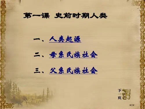 史前时期的人类人类起源与上古文明市公开课一等奖省优质课获奖课件