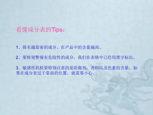 化妆品化学成分知识
