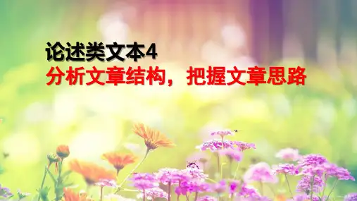 2022届高考专题复习：论述类文本4分析文章结构,把握文章思路课件(28张PPT)