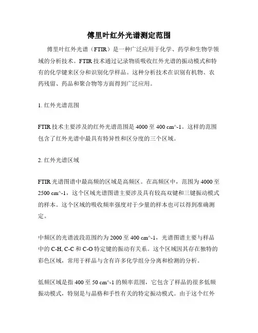 傅里叶红外光谱测定范围