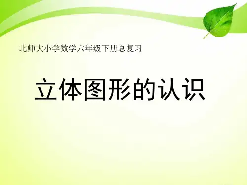 北师大版小学数学六年级下册《立体图形总复习》PPT