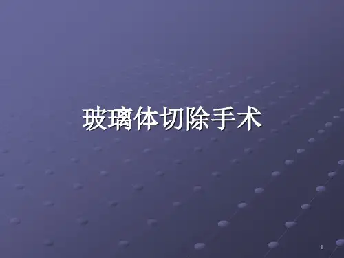 玻璃体切除手术ppt课件