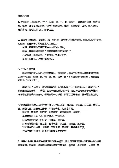 蜂蜜资料大全