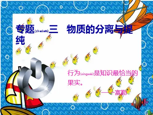 中考化学复习专题三物质的分离与提纯