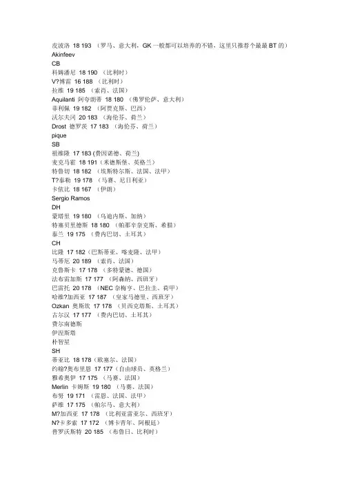 实况足球妖人
