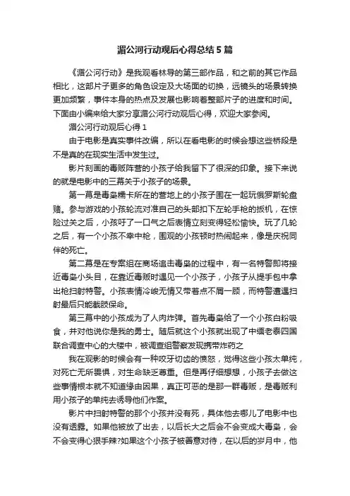 湄公河行动观后心得总结5篇