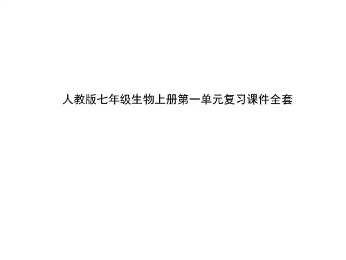 人教版七年级生物上册第一单元复习课件全套