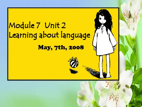 人教版高中英语选修7Unit 2 Learning about language一11张课件ppt